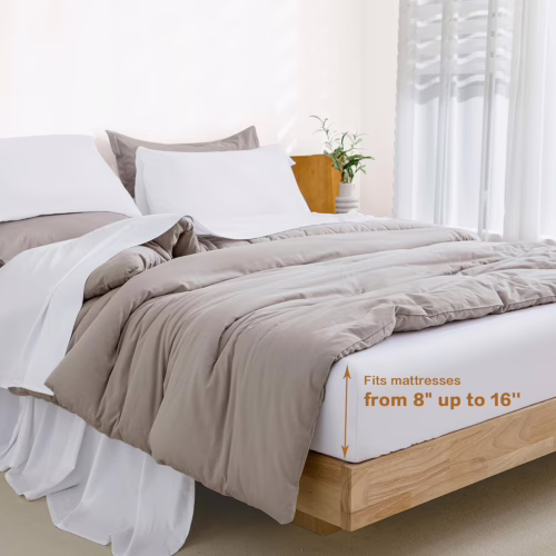 Hotel Luxury Breathable Bedding Sheets Deep Pocket